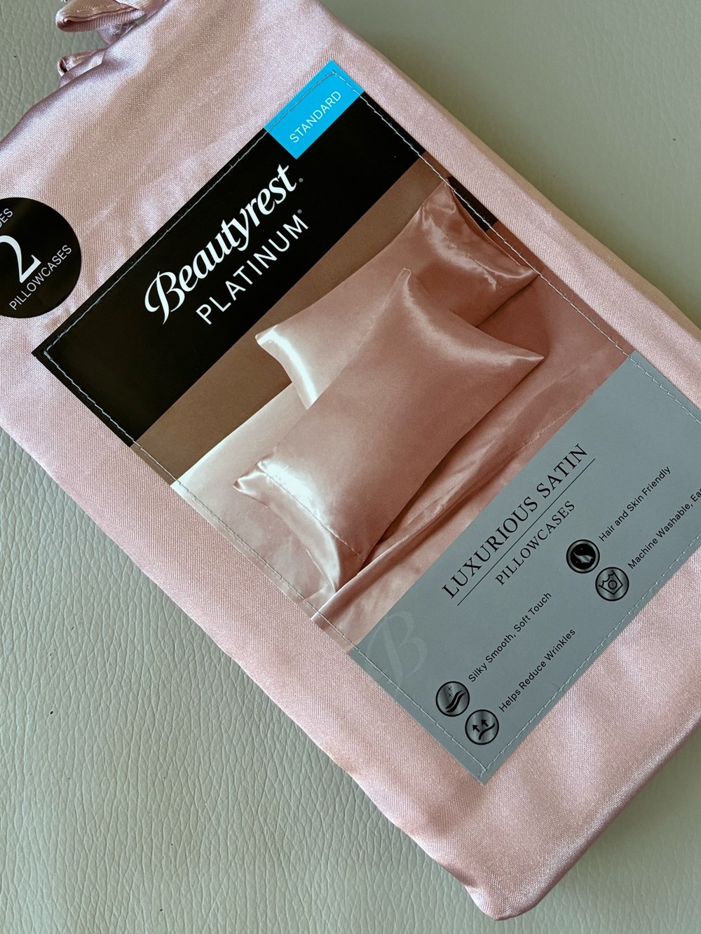 Beautyrest pillowcase - satin pink